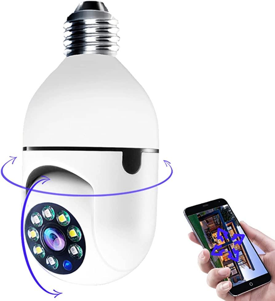Smart Wi-Fi Surveillance Camera, E27 Bulb, Bivolt