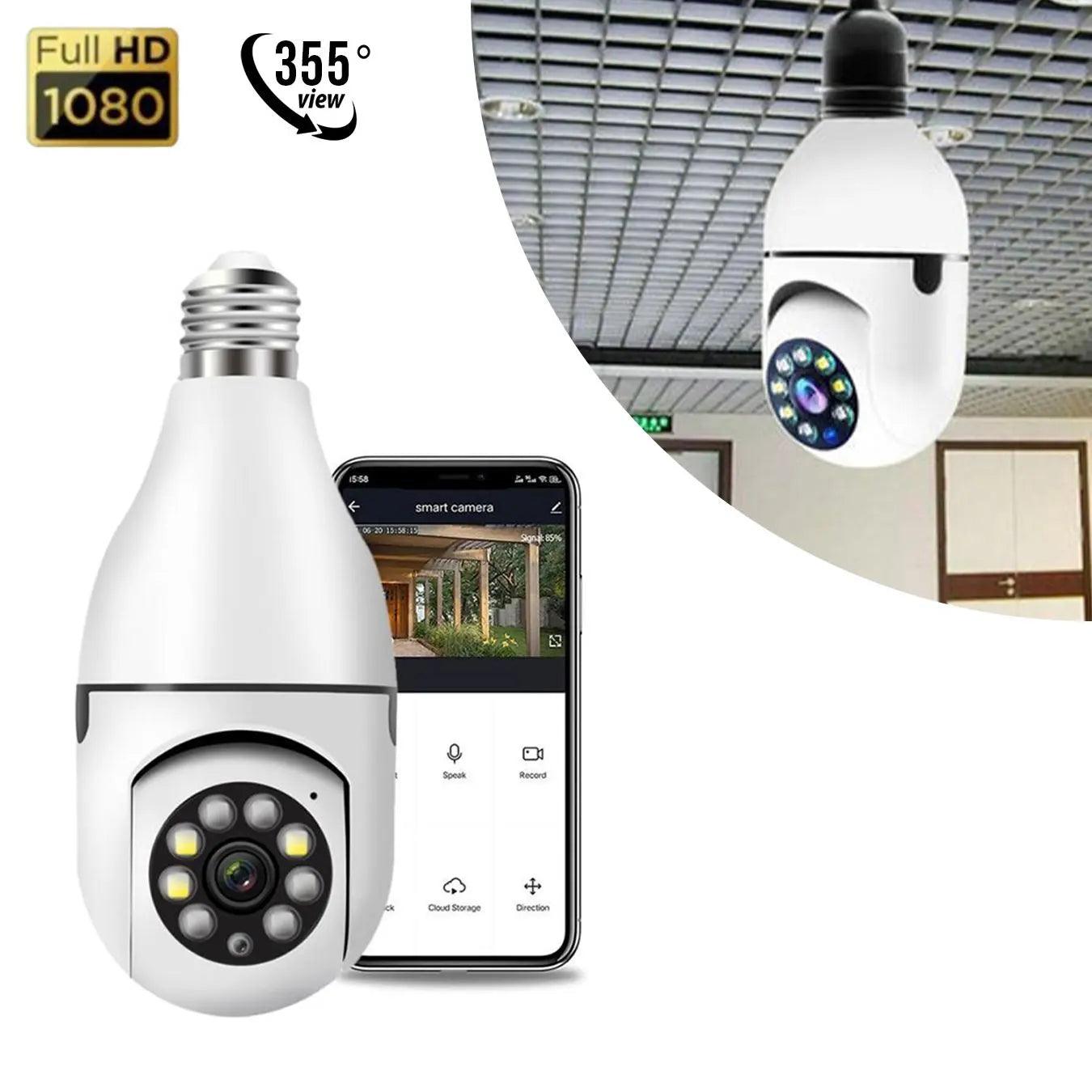 Smart Wi-Fi Surveillance Camera, E27 Bulb, Bivolt