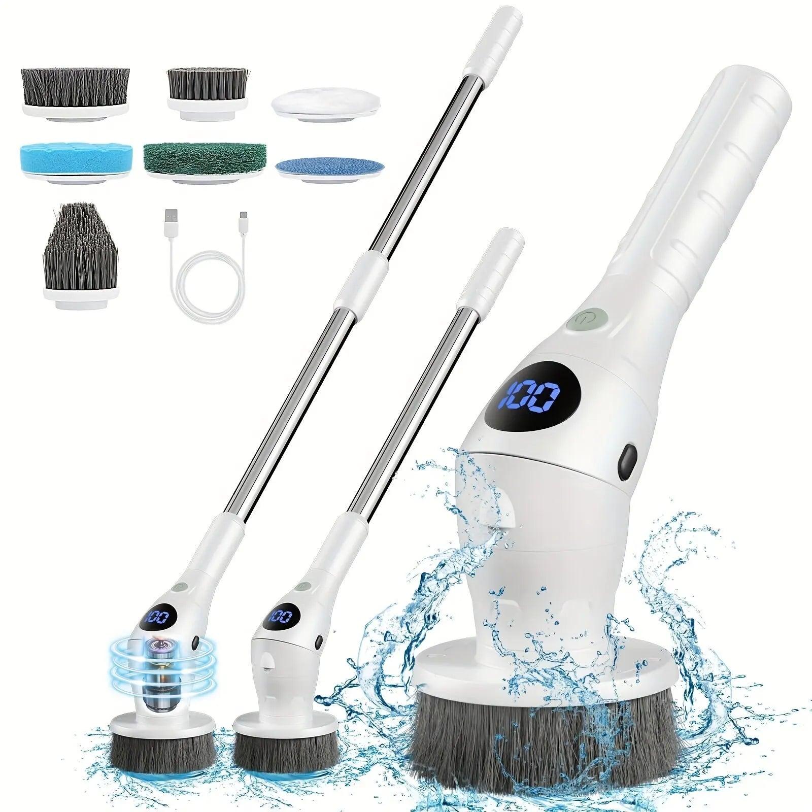 7-in-1 Rechargeable Rotating Electric Mop, Dual Voltage
